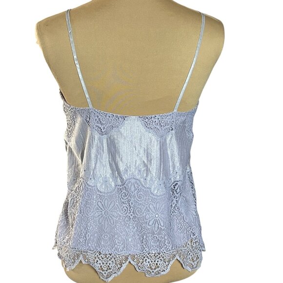 Fairycore Tank Top Lavender Lace Ethereal Shimmer Sz XS Cottagecore Whimsigoth - Picture 2 of 11